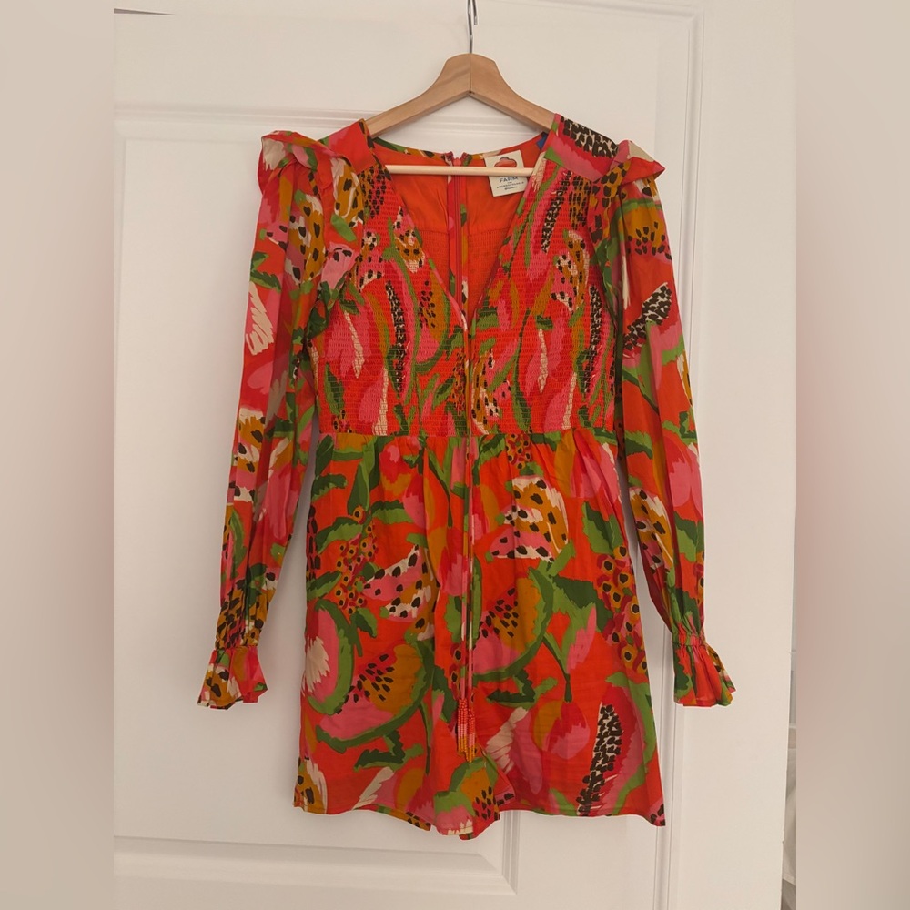 Anthropologie Farm Rio Red Pattern Romper